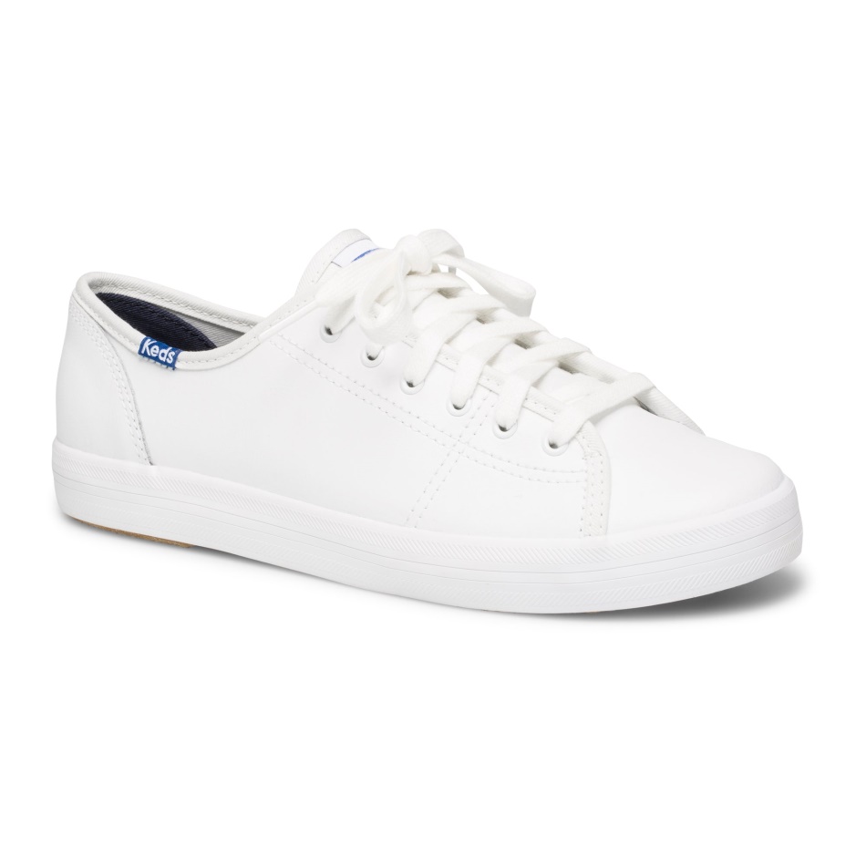Keds Mujer Kickstart Retro Court Cuero Blanco-Azul