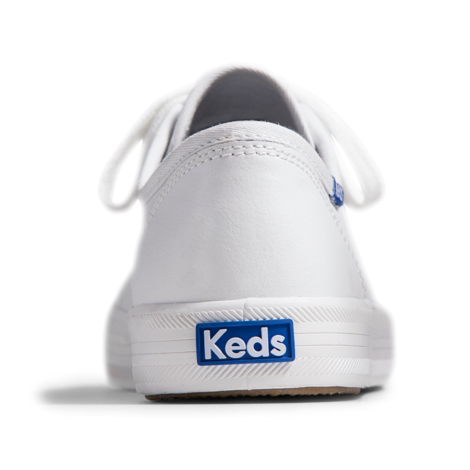 Keds Mujer Kickstart Retro Court Cuero Blanco-Azul