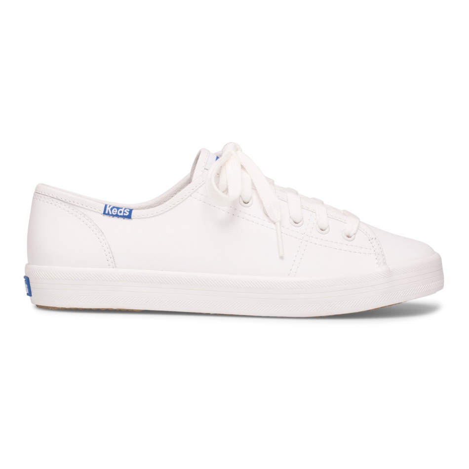 Keds Mujer Kickstart Retro Court Cuero Blanco-Azul