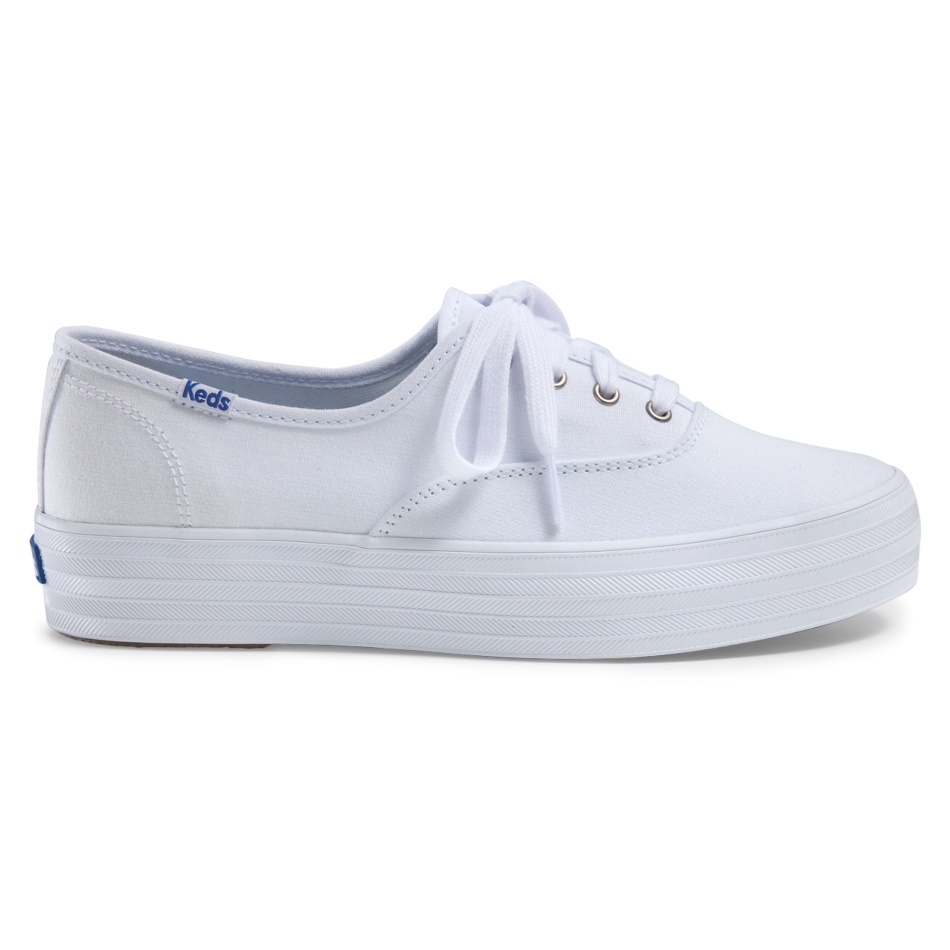 Keds Mujer Triple Cvo Lienzo Blanco
