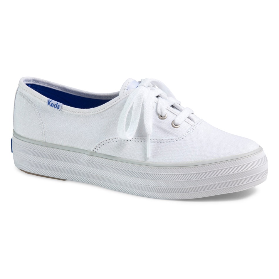 Keds Mujer Triple Cvo Lienzo Blanco