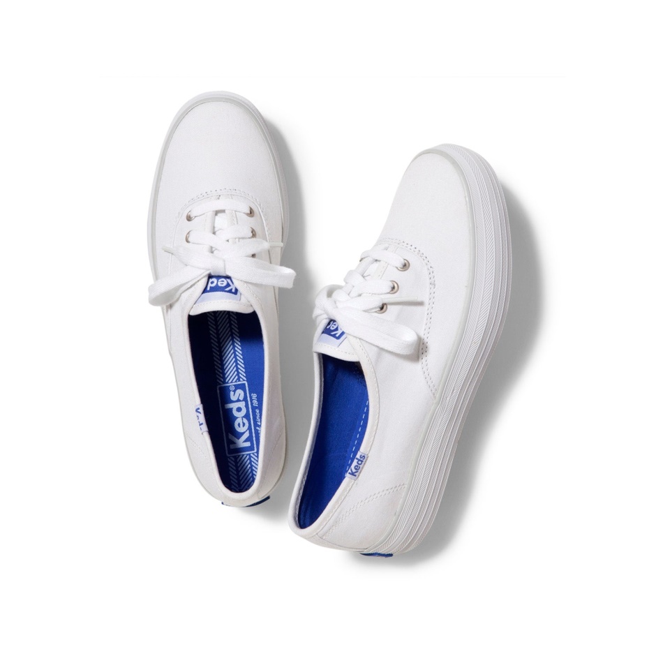 Keds Mujer Triple Cvo Lienzo Blanco