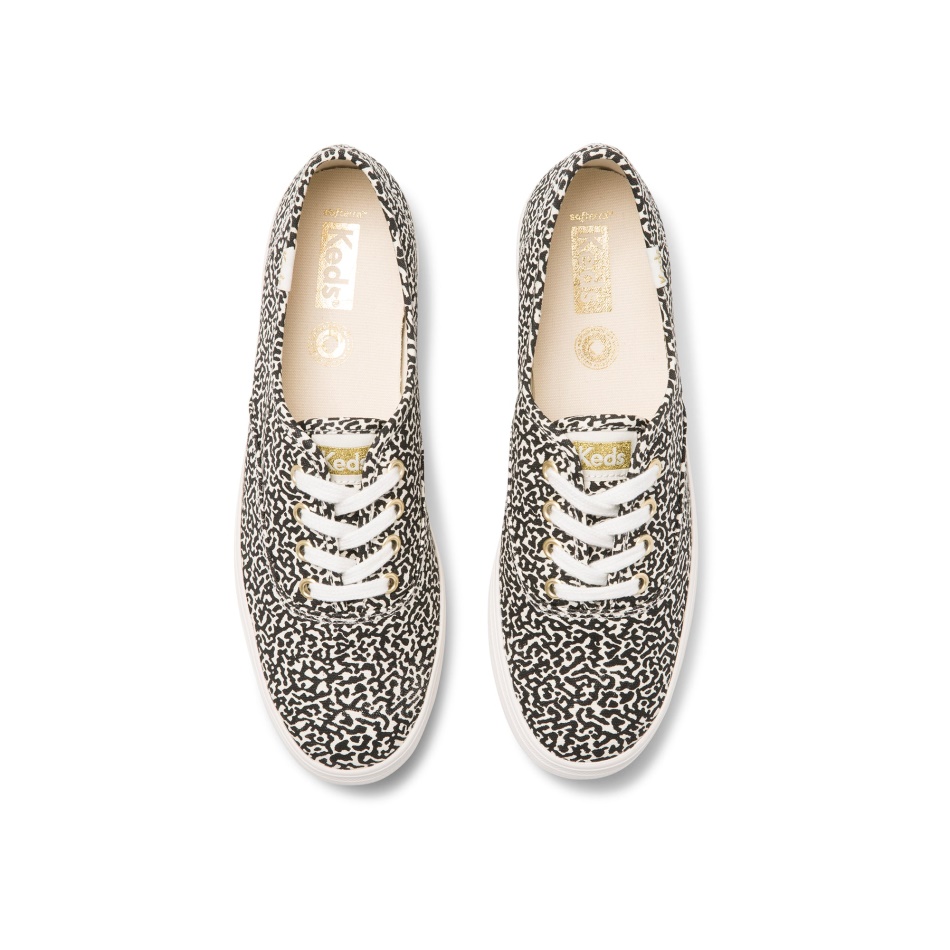 Cuaderno Triple Cvo De Algodón Orgánico Keds Para Mujer, Color Crema Y Negro