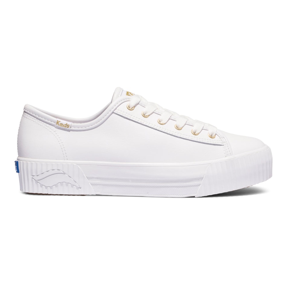 Keds Mujer Triple Kick Amp Cuero Blanco