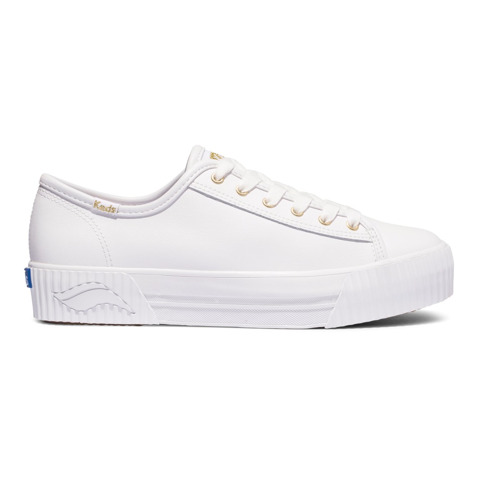 Keds Mujer Triple Kick Amp Cuero Blanco
