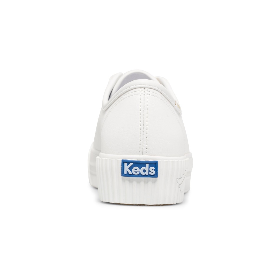 Keds Mujer Triple Kick Amp Cuero Blanco