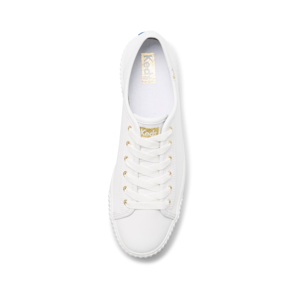 Keds Mujer Triple Kick Amp Cuero Blanco