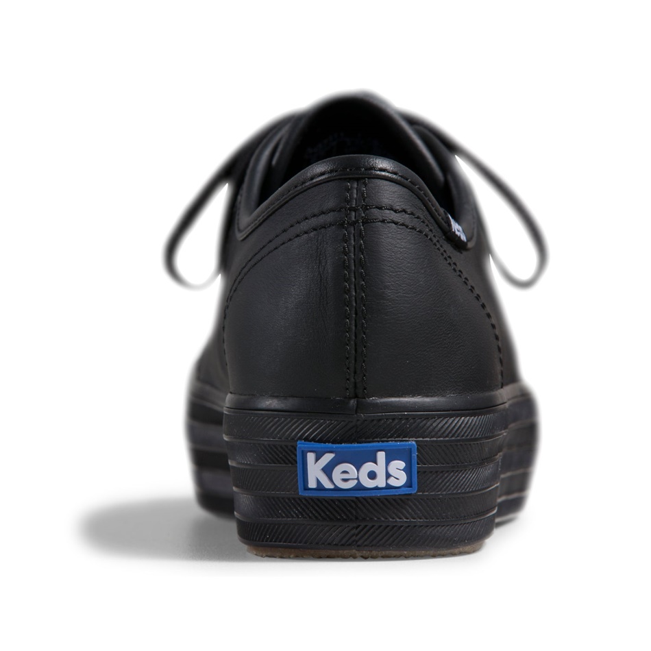 Keds Mujer Triple Kick Cuero Negro
