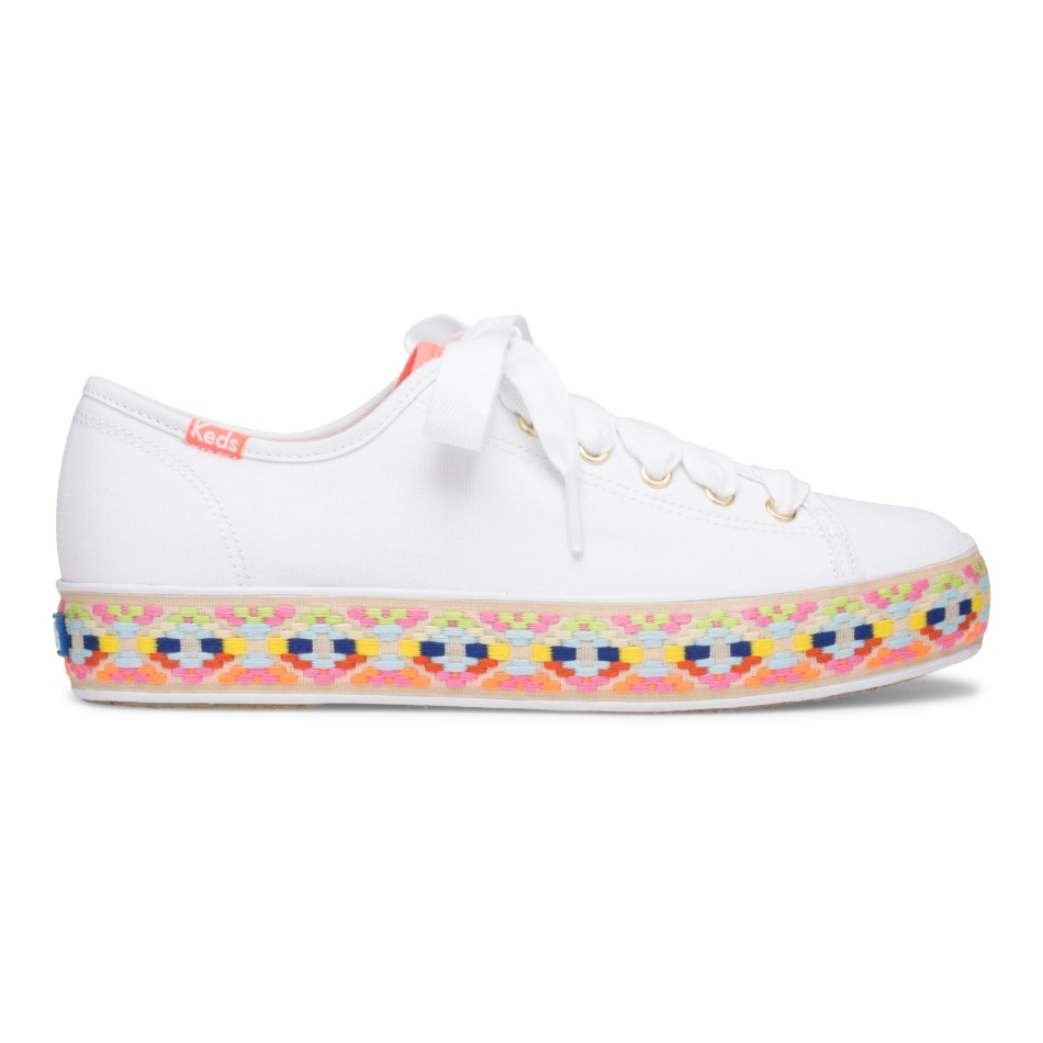 Keds Mujer Triple Kick Verano Foxing Blanco