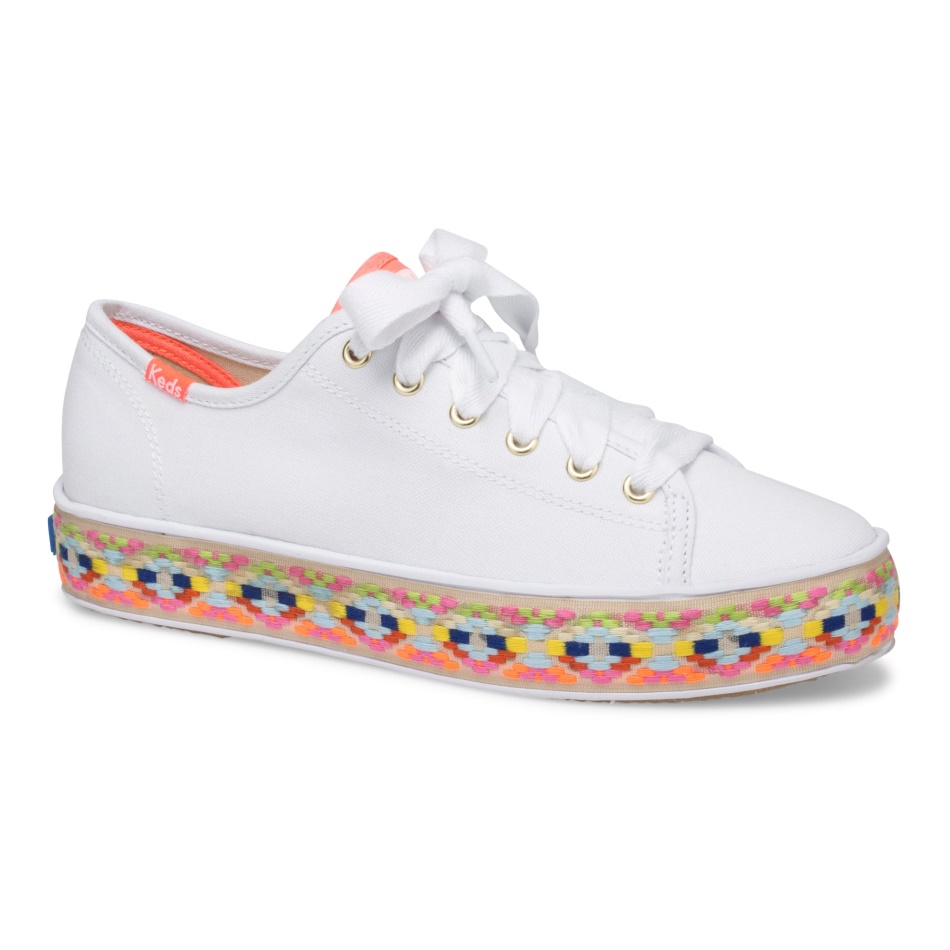Keds Mujer Triple Kick Verano Foxing Blanco