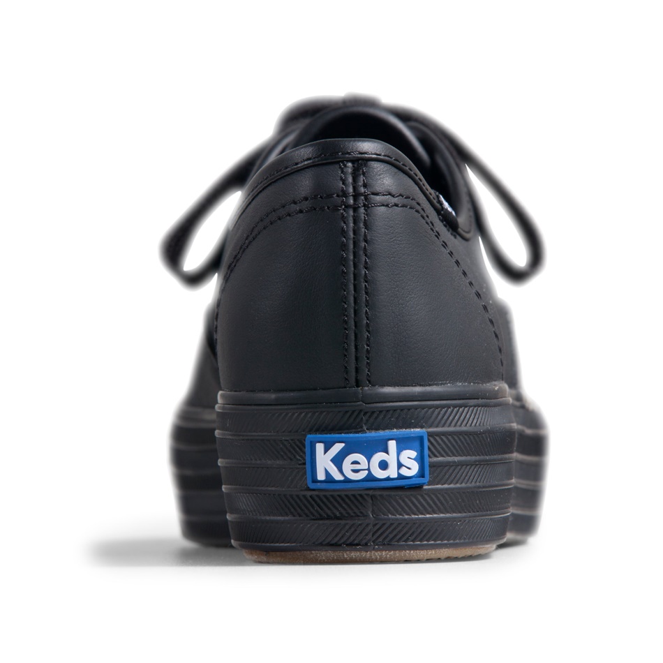 Keds Mujer Cuero Triple Negro
