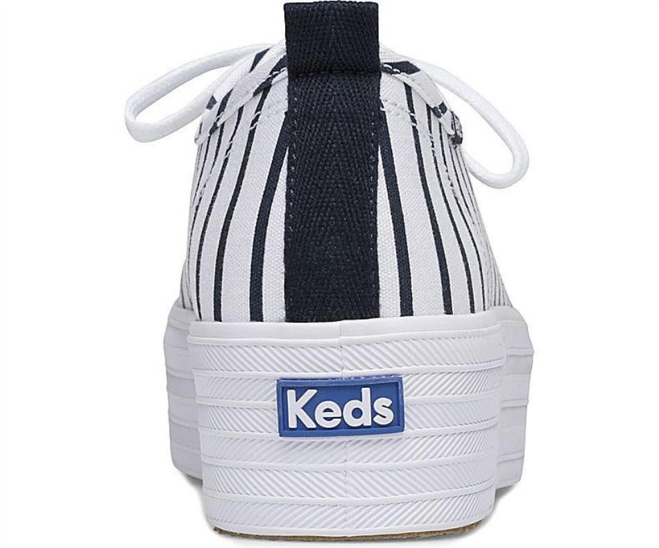 Keds Mujer Triple Up Breton Stripes White-Navy