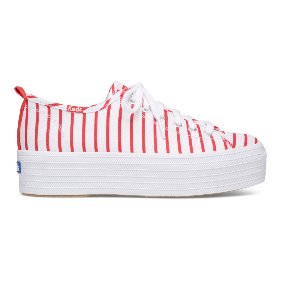 Keds Mujer Triple Up Breton Stripes White-Navy