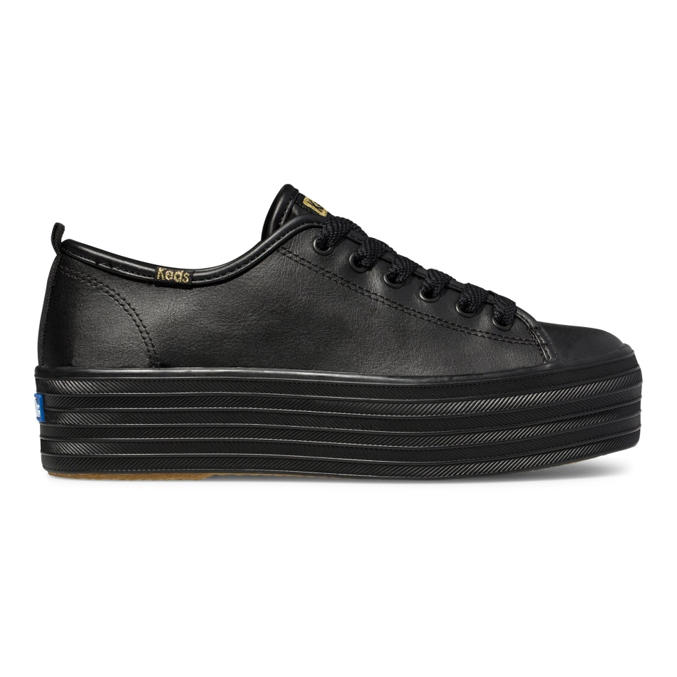 Keds Mujer Triple Up Cuero Negro