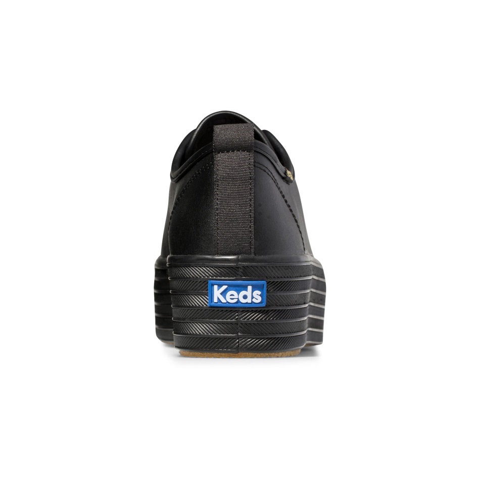 Keds Mujer Triple Up Cuero Negro