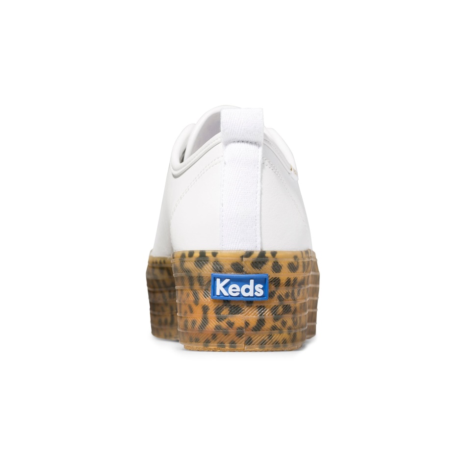 Keds Mujer Triple Up Cuero Foxing Blanco