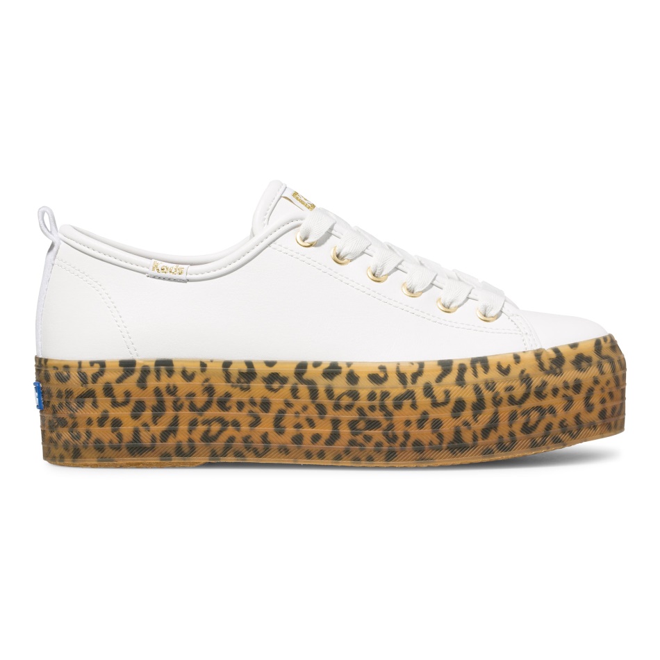 Keds Mujer Triple Up Cuero Foxing Blanco