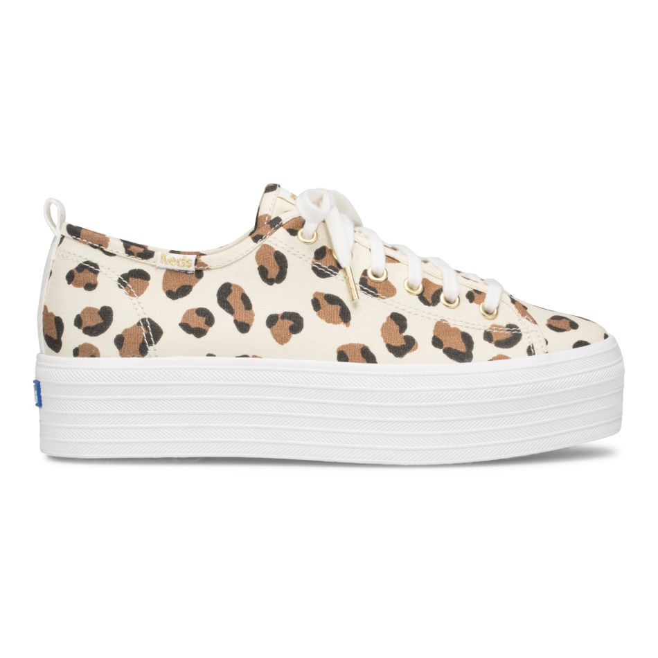 Keds Triple Up Leopard Cream Para Mujer