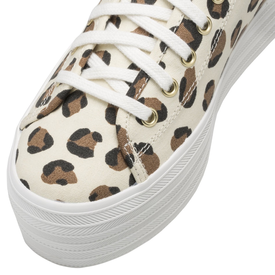 Keds Triple Up Leopard Cream Para Mujer