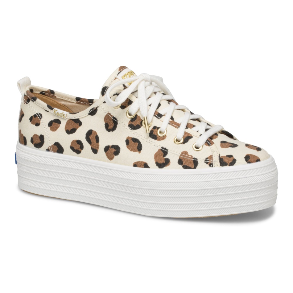 Keds Triple Up Leopard Cream Para Mujer