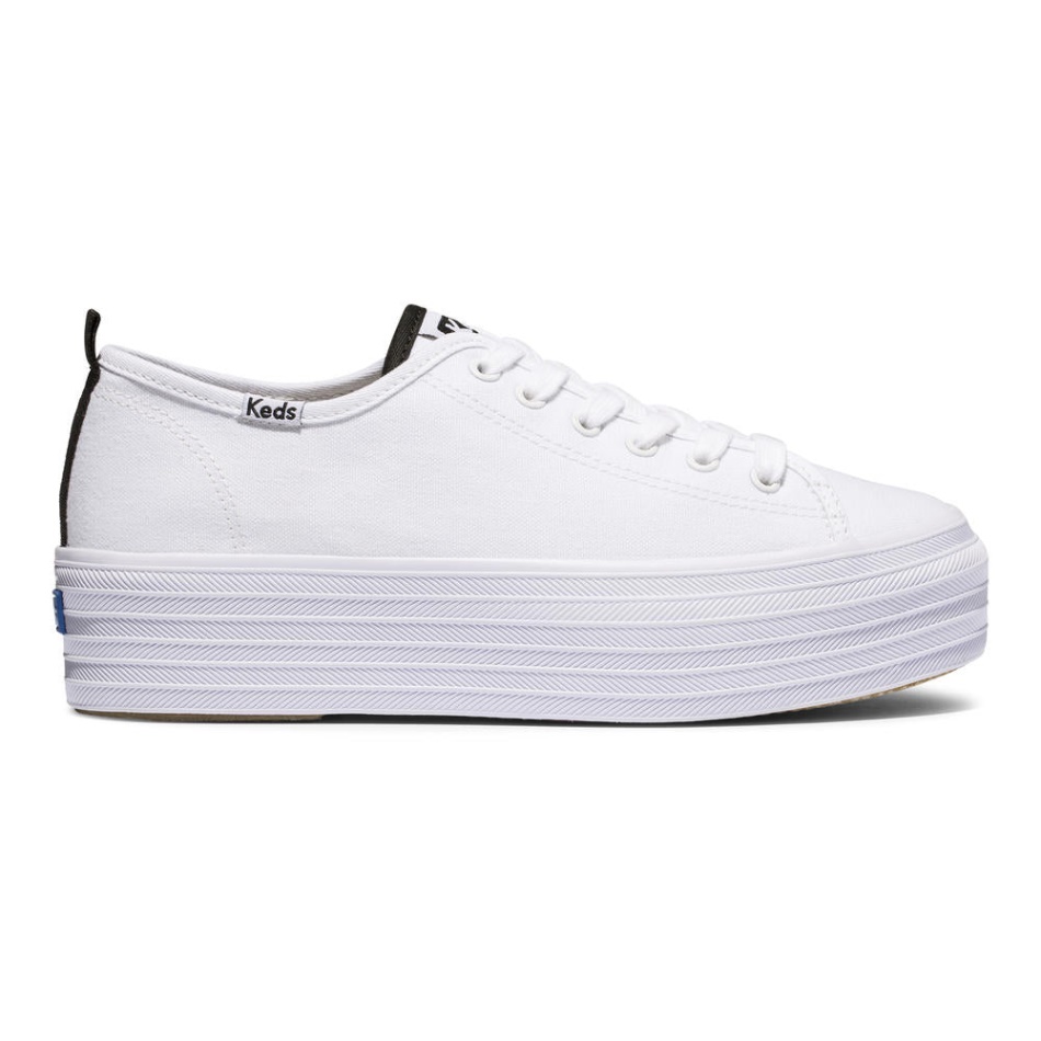 Keds Mujer Triple Up Organic Core Canvas Blanco
