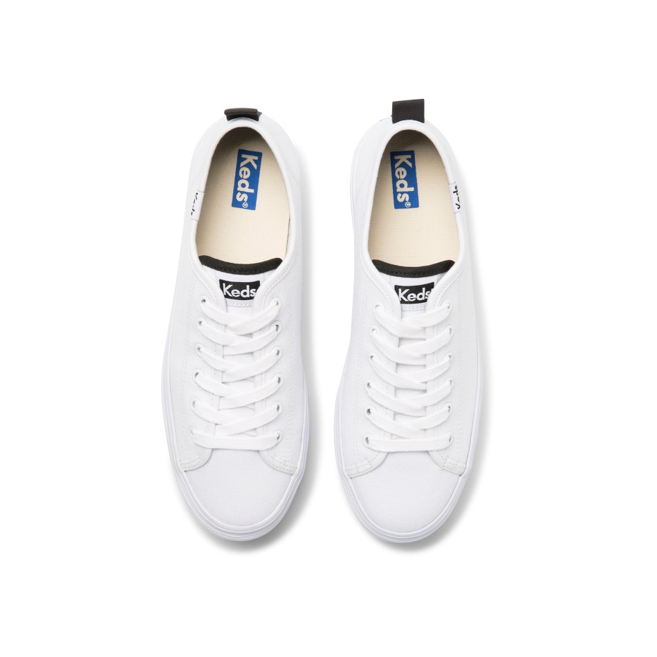 Keds Mujer Triple Up Organic Core Canvas Blanco