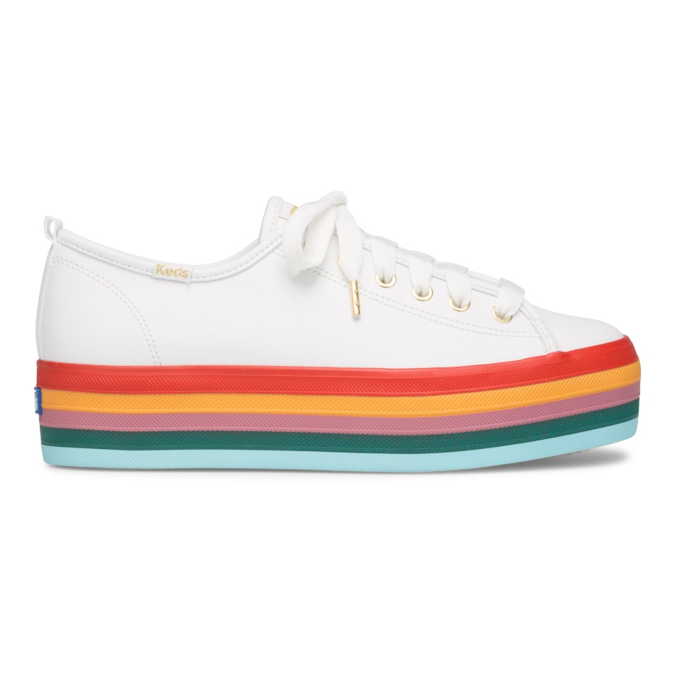 Keds Mujer Triple Up Rainbow Foxing Blanco Multi