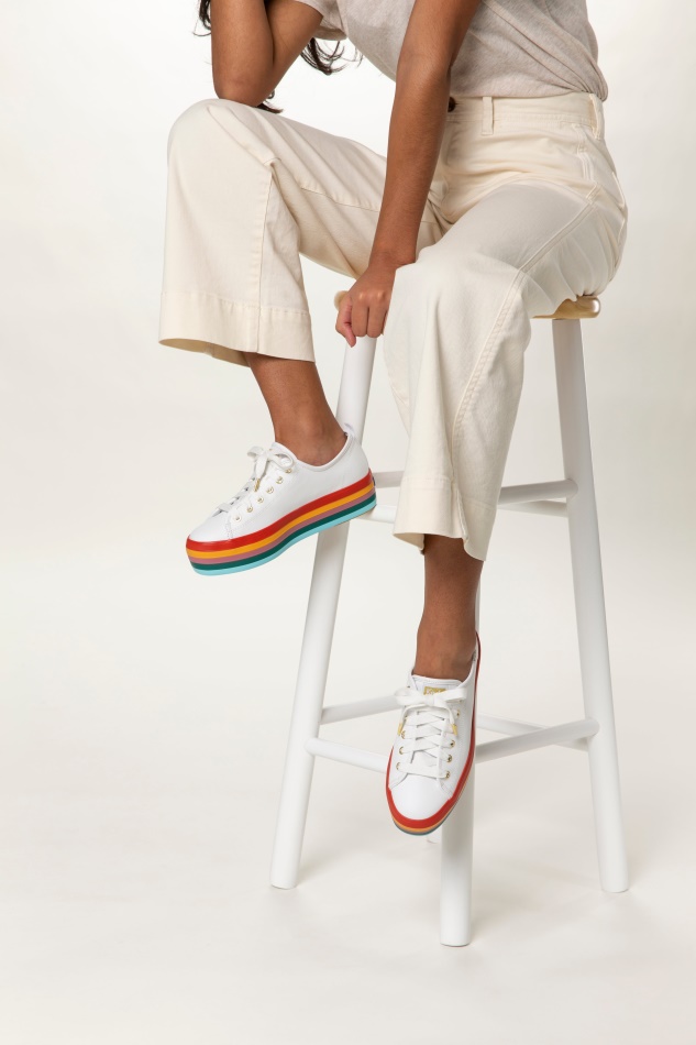 Keds Mujer Triple Up Rainbow Foxing Blanco Multi