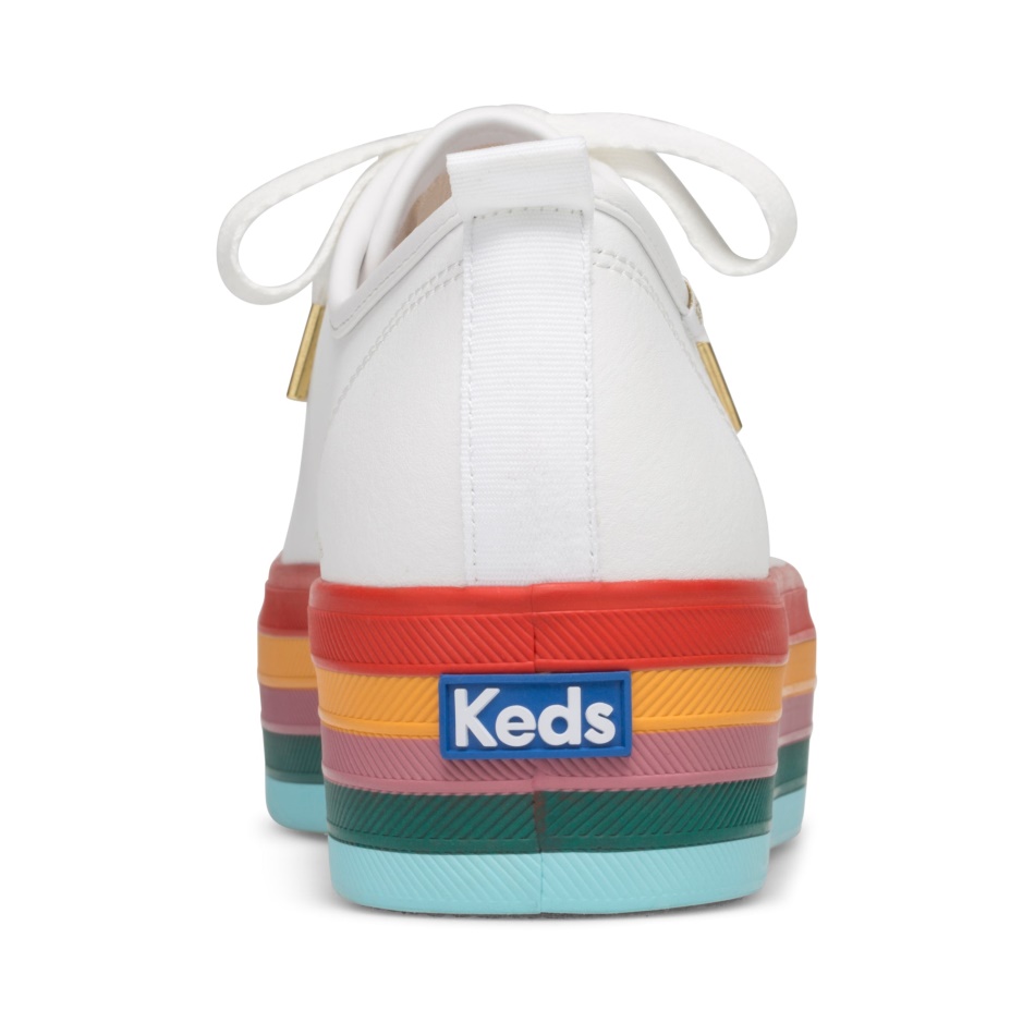 Keds Mujer Triple Up Rainbow Foxing Blanco Multi
