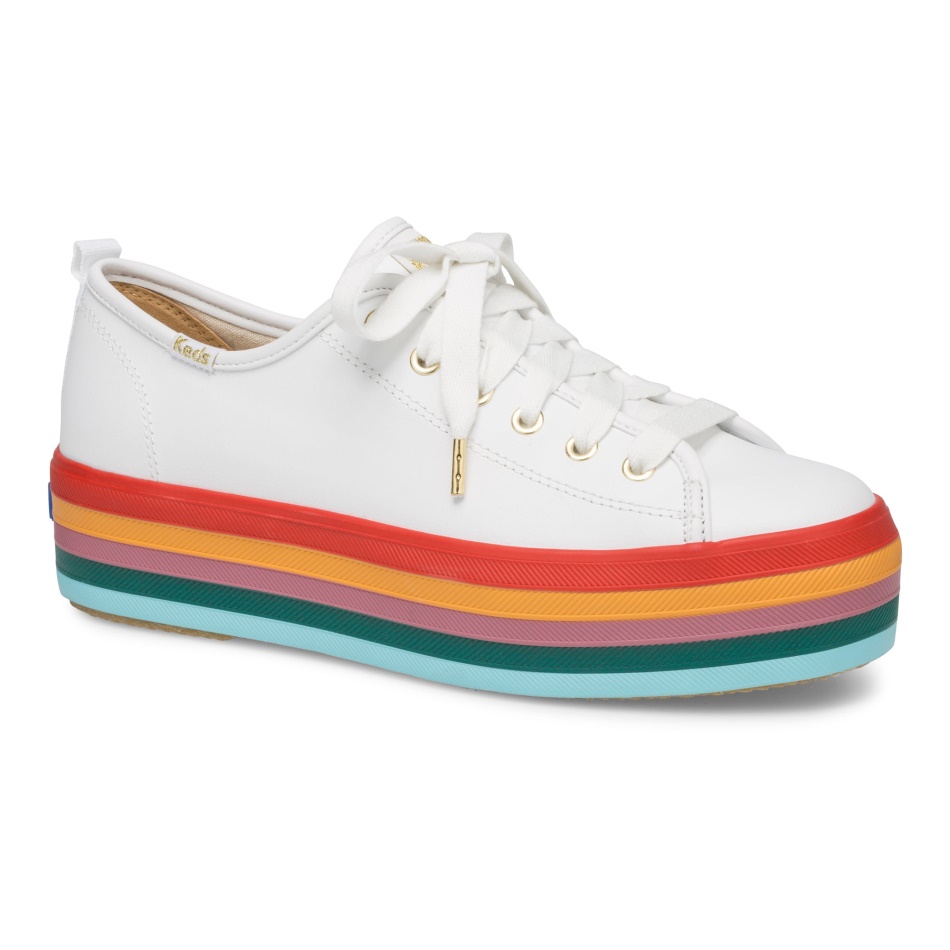Keds Mujer Triple Up Rainbow Foxing Blanco Multi